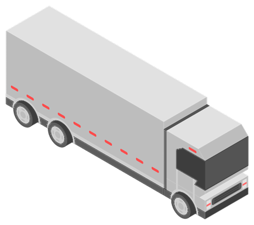 Truck three-axle vehicle class icon