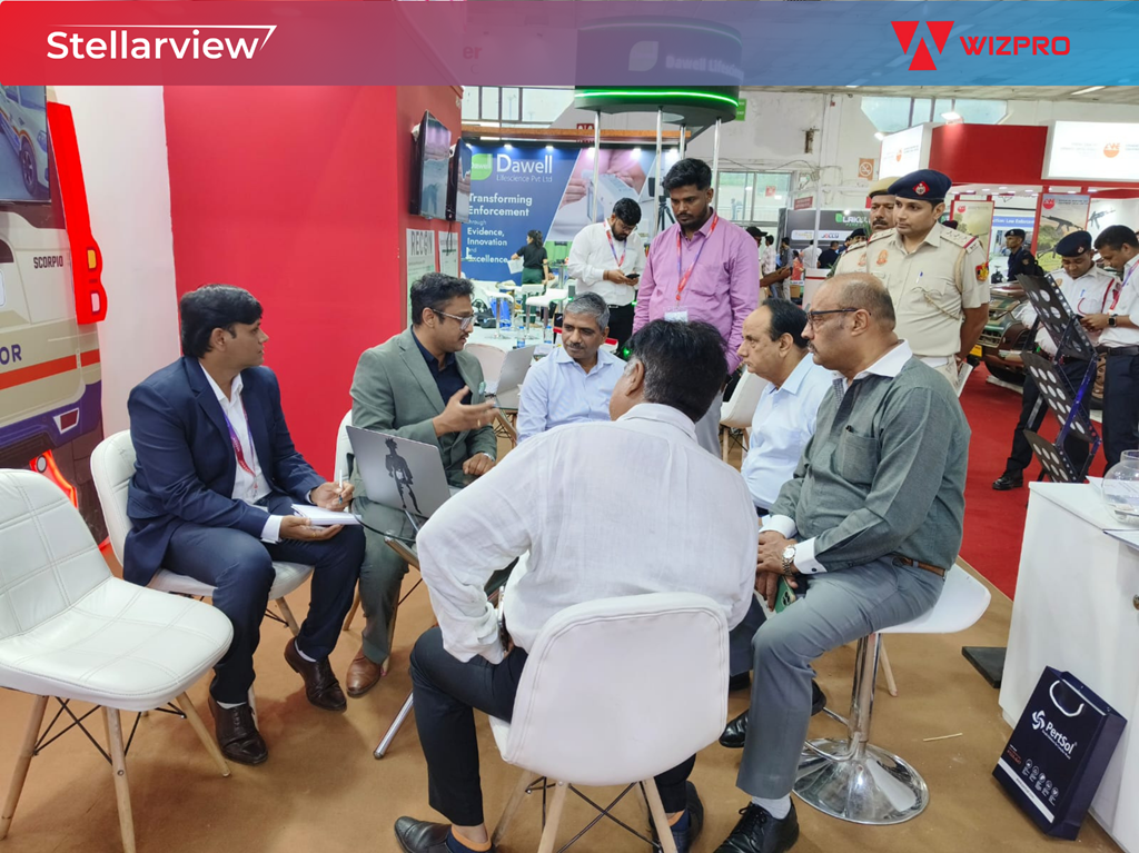 Stellarview team discussing traffic enforcement technology with Delhi Police officials